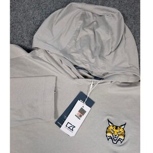 Quinnipiac Bobcats Cutter & Buck Coastline Comfort Eco Hooded Shirt Mens L NWT